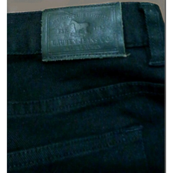 Y2K Lauren Jeans Co Ralph Lauren Black Bootcut Jeans 16 Embroidered Floral - Picture 9 of 12